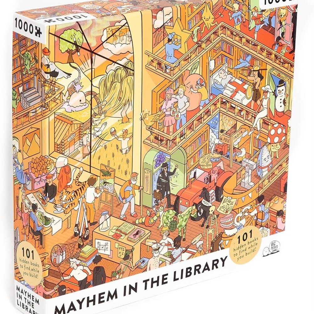 NIB Mayhem in the Library 1000 Piece Puzzle *Complete*